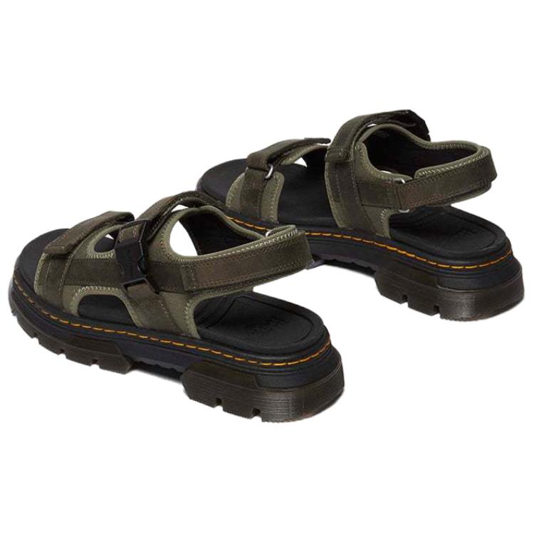 DR. Martens Forster Ii Leder Modische Trendige Strandsandalen Unisex Sandalen Olivgrün 40669300