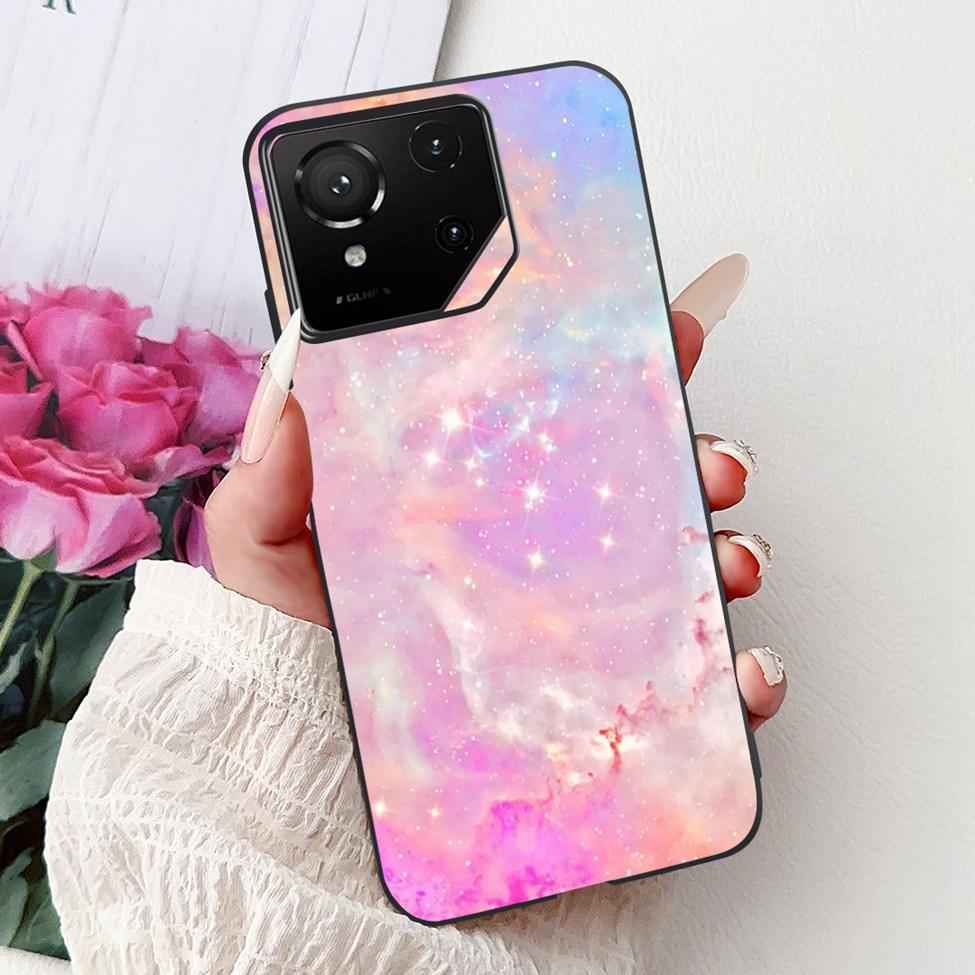 For Asus ROG Phone 9 Pro Back Cover For Asus ROG Phone 9 Case Silicone Cute Cat Luxury Love Funny Painted Shockproof Bumper