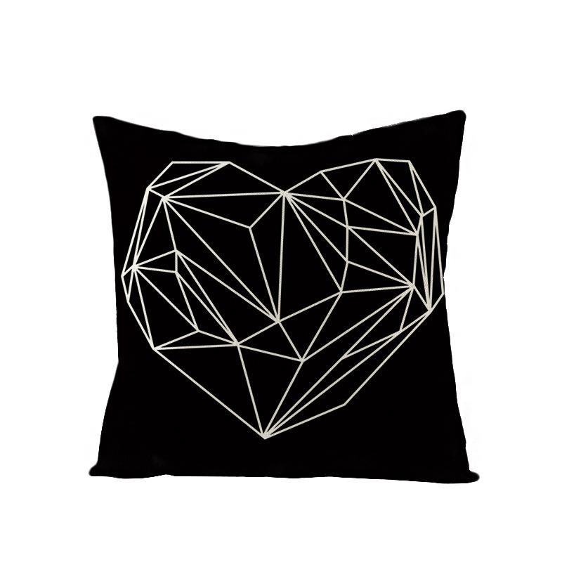 Polyester Pillowcase Valentine's Day Letter Print Sofa Pillowcase Home Ins Nordic Style
