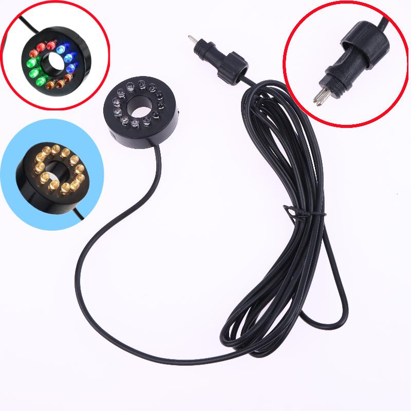 1Pcs Diy Accessories 12V Underwater 12-Led Light Ring For Pumps Submersible Fountain Pond Garden Waterproof Led Lamp Craft