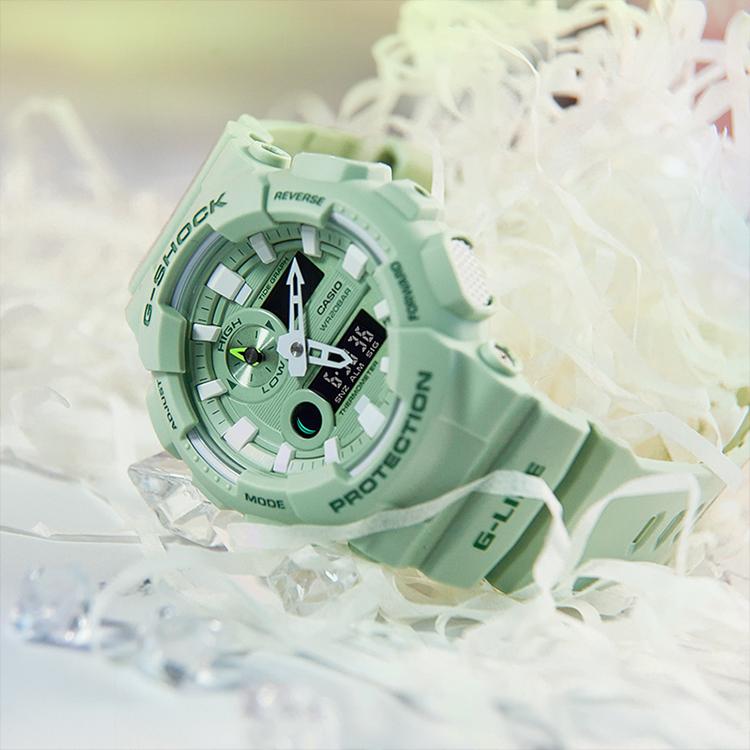 CASIO Unisex Pair Table Series Green Watch GAX-100CSB-3A+GMA-S110MP-4A1PR