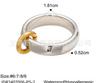 Two-Tone Stainless Steel Zircon Diamond Interlocking Ring