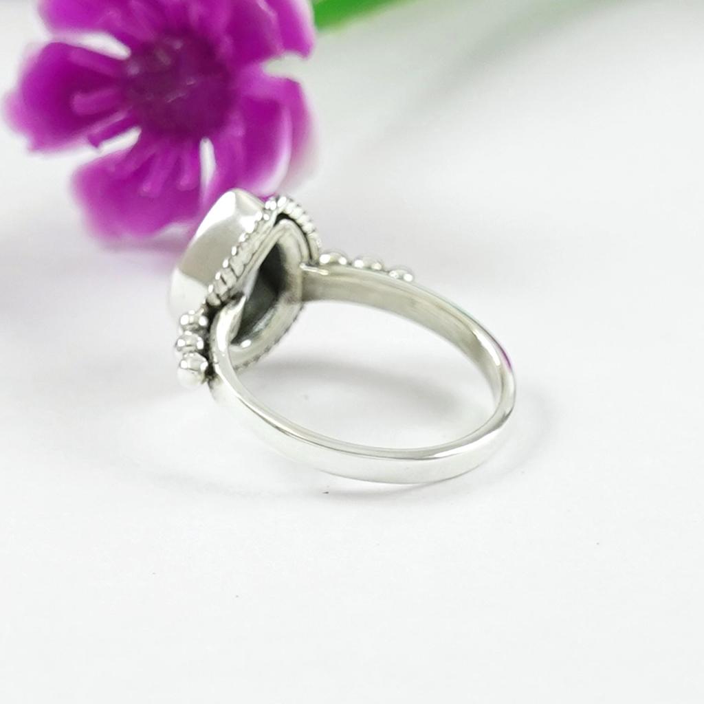 Natural Blue Topaz Ring, Teardrop Topaz Ring, Light Weight Dainty Ring, 925 Sterling Silver, Gift for Her, Birthstone Ring