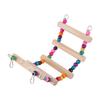 Bird Toys Set Swing Chewing Training Toys Small Parrot Hanging Hammock Parrot Cage Bell Perch Toys With Ladder Pet Supplies 1pc