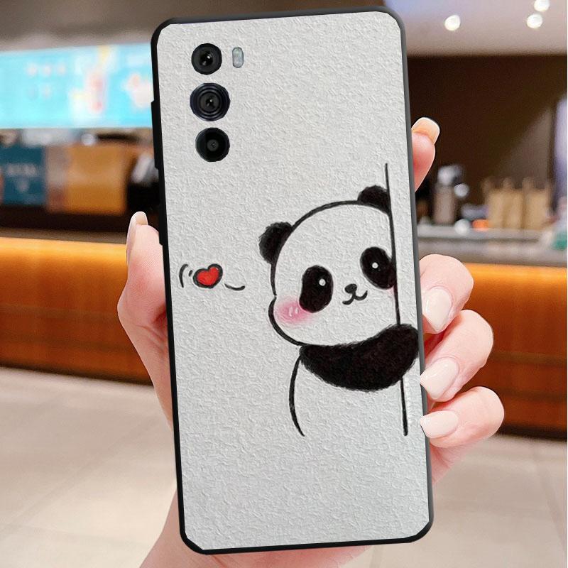 Cartoon Panda Phone Case For Motorola Edge 60 50 40 Pro 60 50 40 30 Ultra Neo Fusion Moto G Play G Stylus G Carcasas