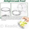 15 Pcs 60ml/2oz Glass Jars with Lids Assortment Set,Mini Round Airtight Canning Sample Jars with Silver Lids,Tiny Makeup Containers Empty Cosmetic