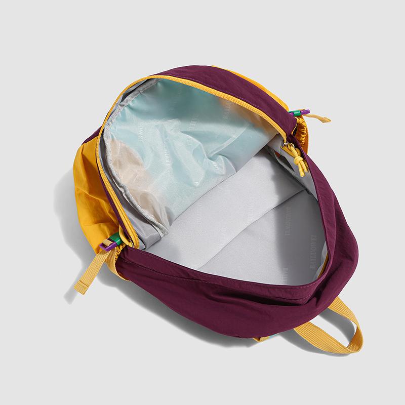 Color-Blocked Backpack Unisex Large Capacity Lightweight for Commuting and Travel Student Schoolbag