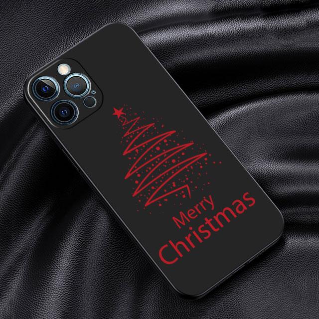 Case For Apple iPhone 14 13 11 12 Pro 7 XR X XS Max 8 Plus 6 6S SE 2022 13Pro Black Soft Phone Funda Merry Christmas