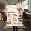 1PC Anpanman Print Flannel Blanket, High quality All Seasons, Home Decor, Warmth and Comfort, Perfect for Christmas Gifts