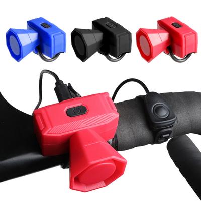 Campainha Elétrica para Bicicleta à Prova d'Água Recarregável Tipo C 120dB Som Alto MTB Estrada Bicicleta de Montanha Guidão Alarme Campainha Acessórios para Bicicleta