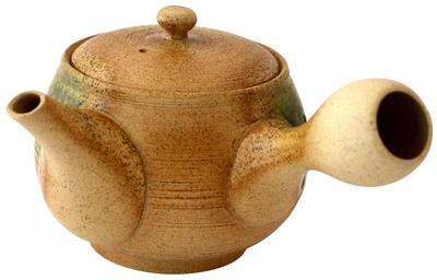 Tokoname Ware Irabo Senjiku Teapot with Tea Strainer, K31-3