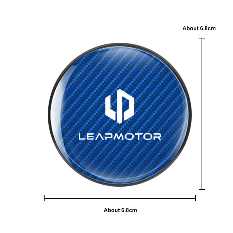 2Pcs Carbon Fiber Leather Car Coaster Water Cup Mat For Leapmotor T03 S01 C11 C01 C10 C16 B10 Non-slip Pad Interior Accessories