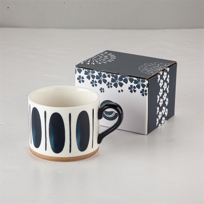Hand-Painted Cup Retro With Handle Mug Personalized Water Cup Creative Gift Ceramic Cup Breakfast Coffee Souvenir