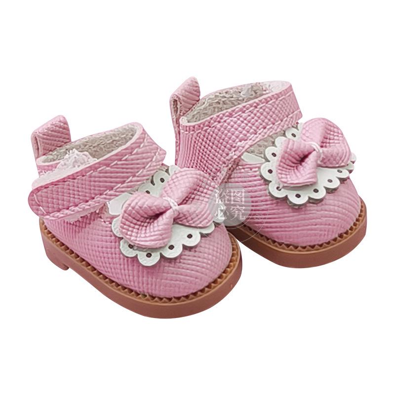 Cotton Doll Princess Shoes for BJD 22cm Dolls - 8 Points Leather, 3.6cm Size