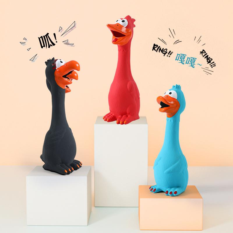 Hund Vokalisierendes Latex Schreiendes Huhn Haustierspielzeug, Langlebig zum Kauen und Mahlen, Latex zum Spannungsabbau, Hühner Haustierbedarf.