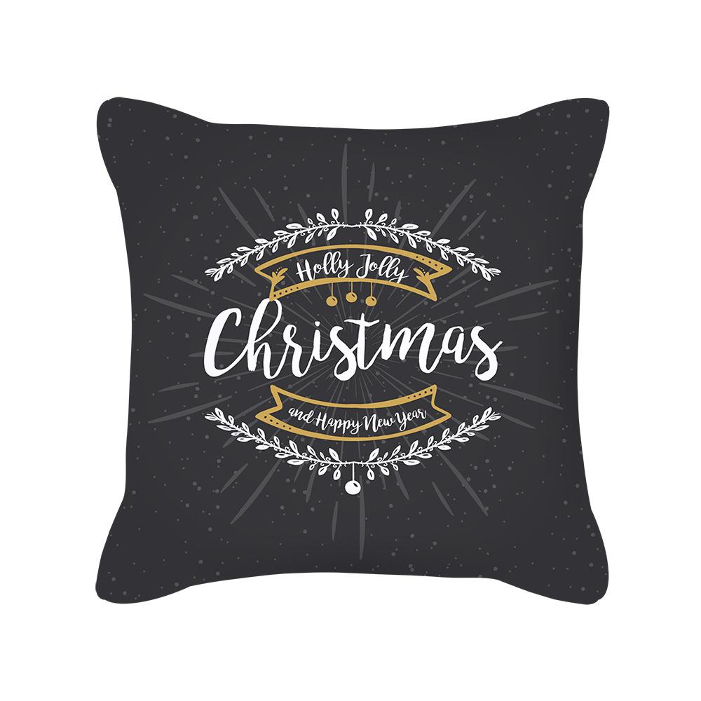 New Nordic Christmas Golden Sofa Pillow Cover Bedside Cushion Cover