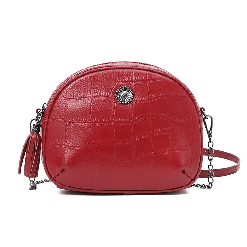 

Shein цепочка высокое качество бахрома коробка сумка фабрика OEM натуральная кожа ретро крокодиловый узор сумка-ракушка