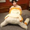 Bedhead Backrest Pillow Dormitory Reading Pillow Pregnant Women Protect Their Waist Plush Cartoon Pattern Seat Cushion with Zipper
