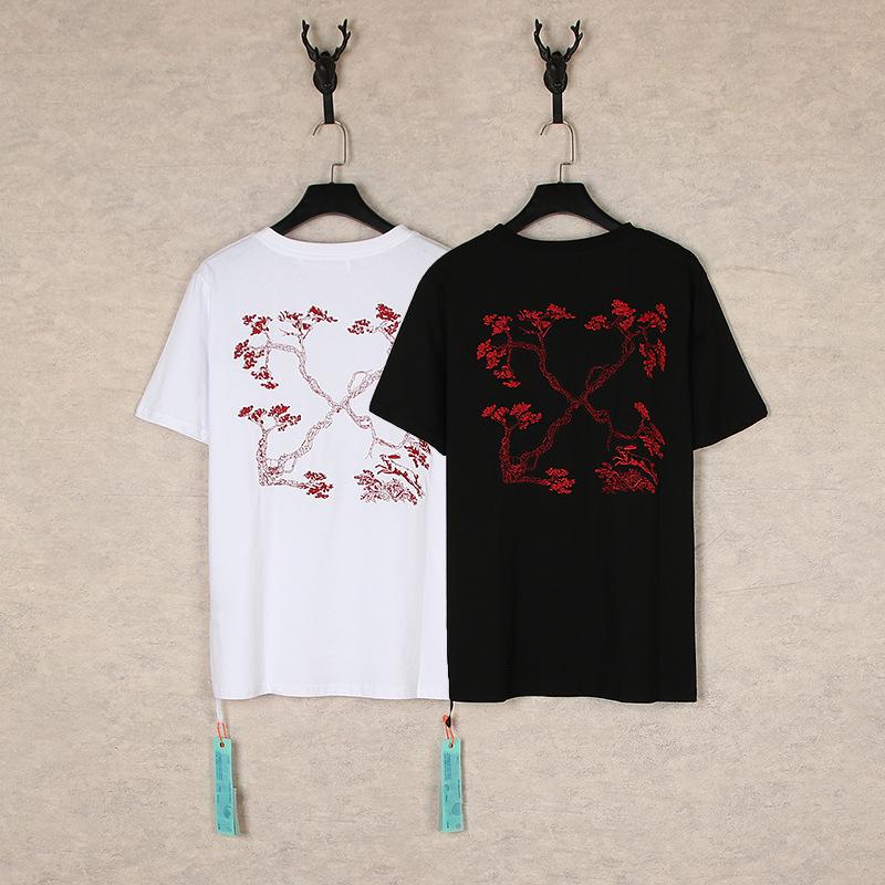 

2023 Унисекс Хлопковая футболка с цветочным принтом и короткими рукавами Medium чёрный