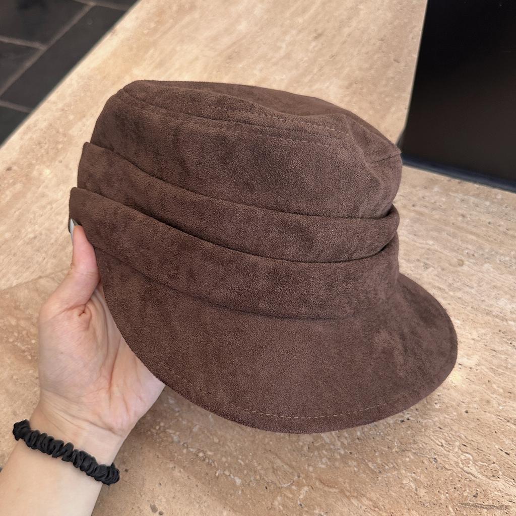 Japanese Retro Equestrian Hat Suede Duck Tongue Beret Women'S Casual Versatile Spring And Autumn Octagonal Hat Shows Small Face
