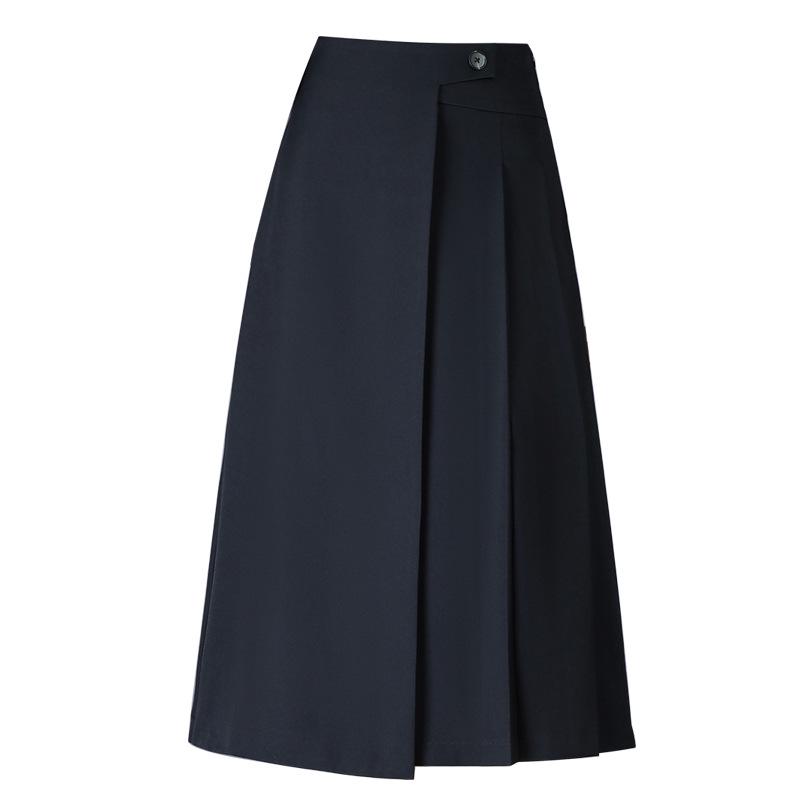 Women's Fashionable A-line Pleated Midi Skirt, High Waist, Slimming Large Hem, Casual 2026 Spring Collection