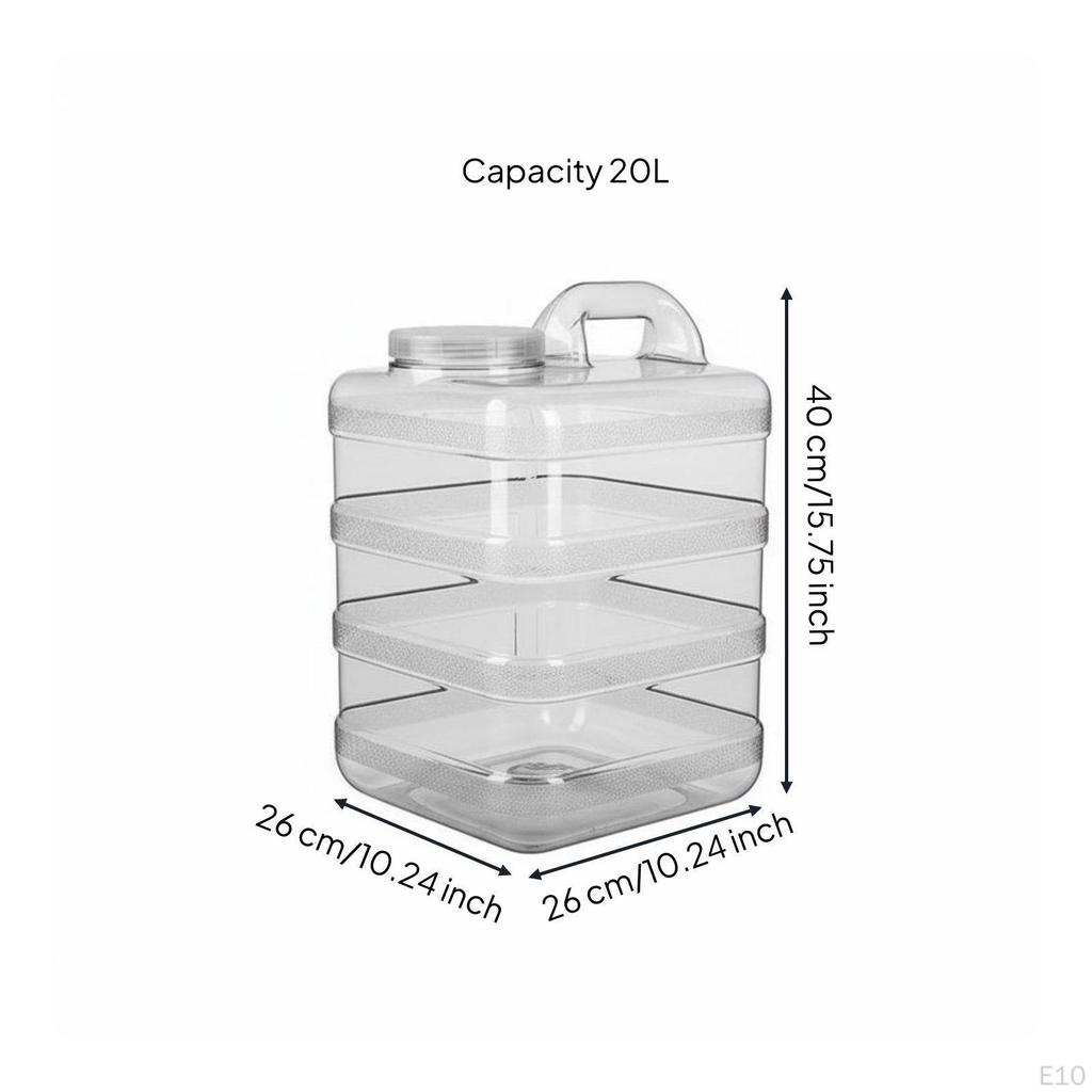 Drinking Bucket PC Material Large Capacity Water Container Household Storage