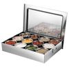 Commercial 304 Stainless Steel 12-Grid Seasoning Box