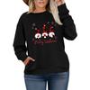 Women's Fashionable Casual Plus-Size Long Sleeve Pullover Printed Sweatshirt