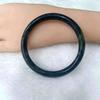 Natürliches Xiuyan-Jaspis-Tuschewasch-Armband - Feiner Ding-Dang-Stil, Eis-Transparente Oberfläche, Weißer Eis-Jadit für Damen.