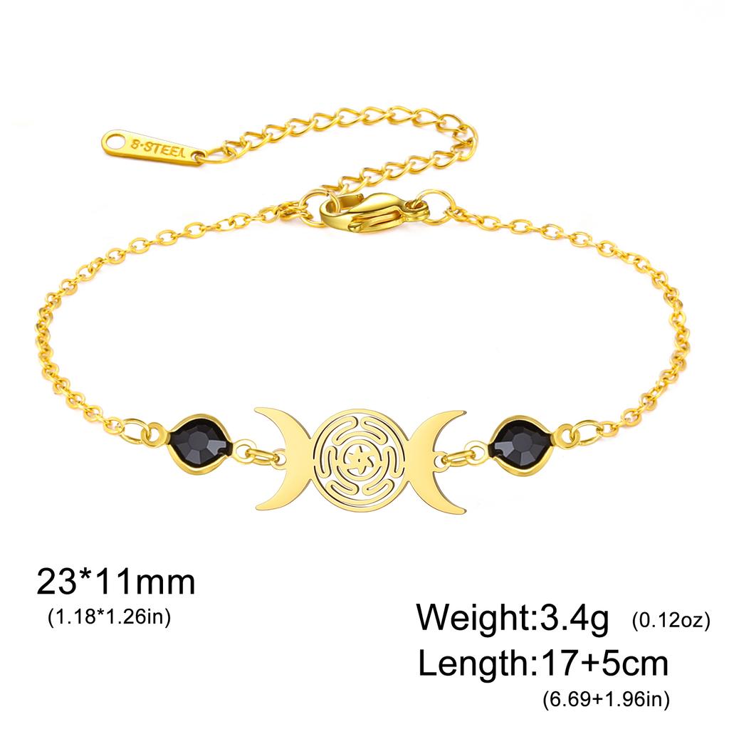 Hekate Armband Dreifache Mondgöttin Schutzarmbänder Für Frauen Hekate Mythologie Pagan Amulett Mondstein Schmuck Geschenke