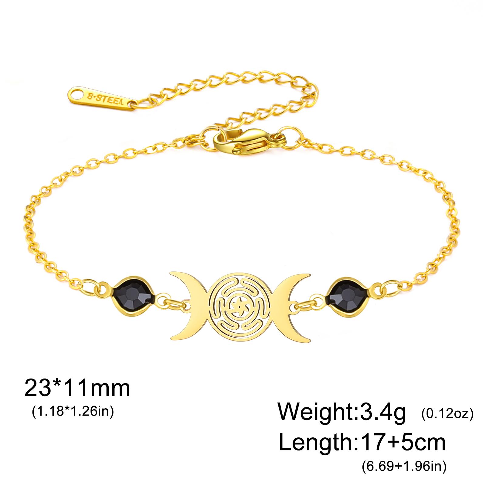 Браслет Гекаты Браслеты Тройной Лунной Богини Защиты Для Женщин Мифология Гекаты Языческий Амулет Лунный Камень Ювелирные Изделия Подарки