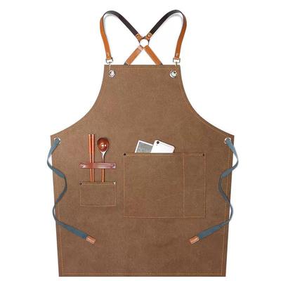 Thickened Canvas Apron for Catering, Hairdressing, Milk Tea Shops, and Baristas