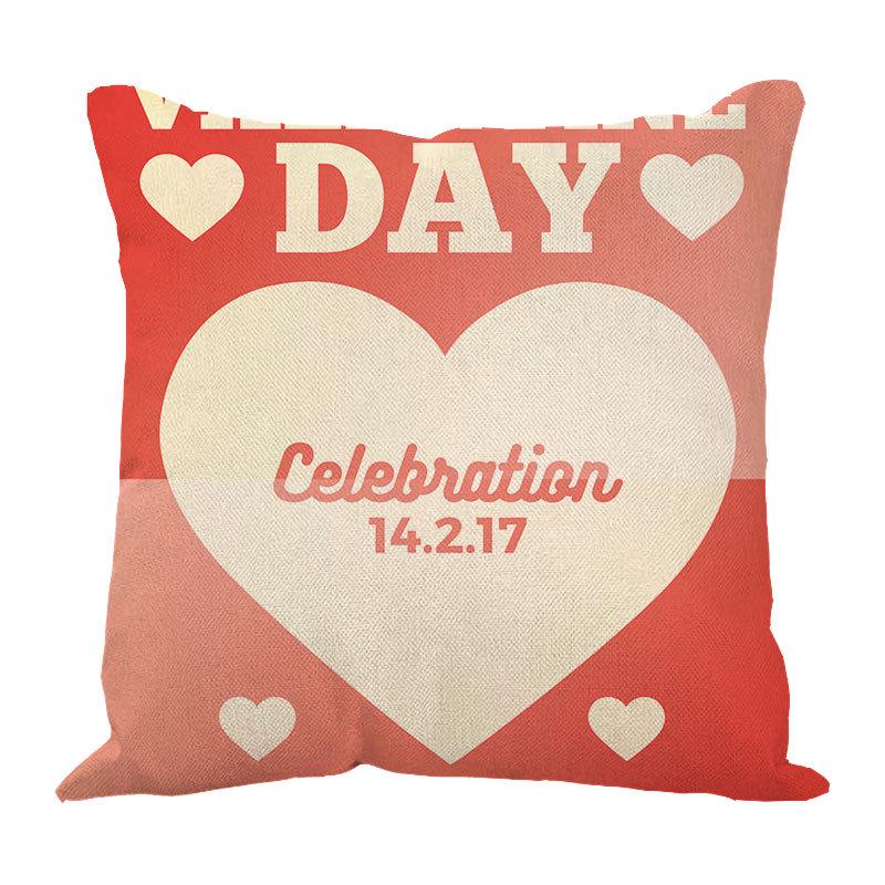 New Valentine's Day Love Letter Pattern Pillow Cover Sofa Pillow Cover