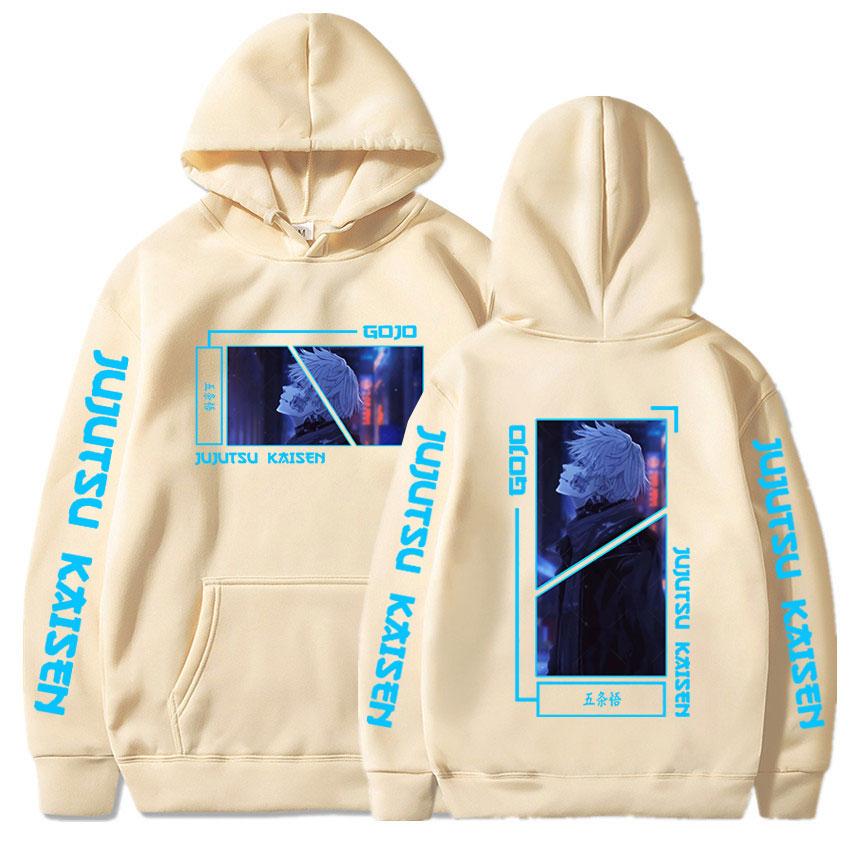 Anime Jujutsu Kaisen Hoodie Funny Gojo Satoru Graphic Hoodies Oversized Hooded Sweatshirt Long Sleeves Cotton Men Women Clothes