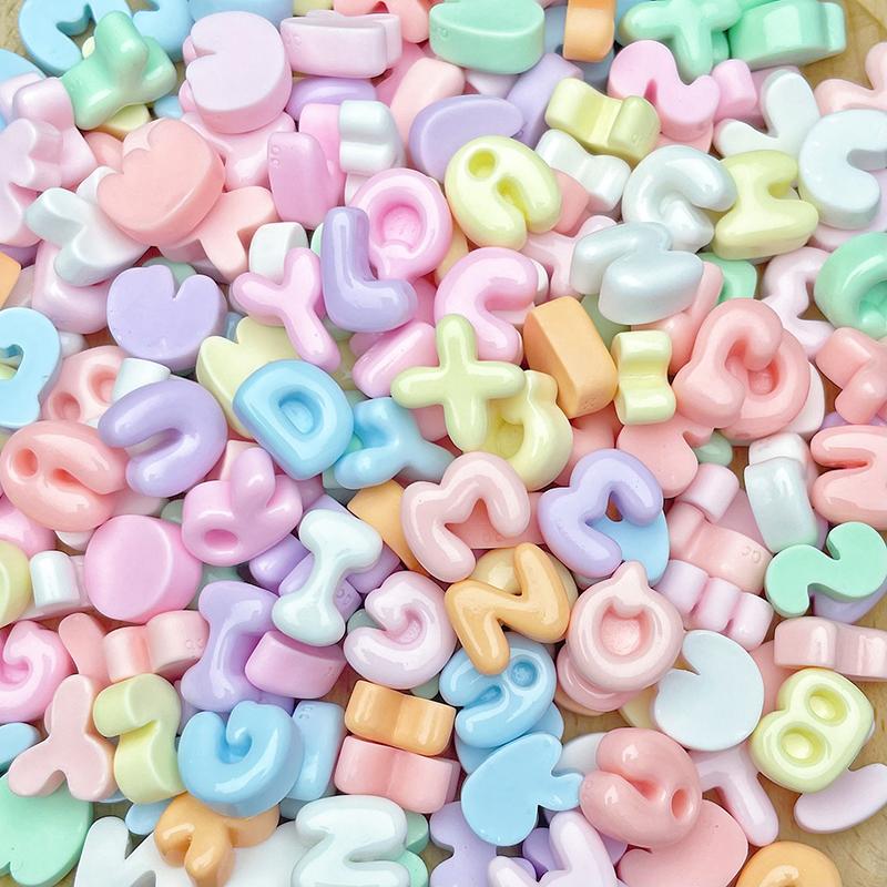 

20Pcs Mini Letters Mixed Resin Accessories ABCD English Letter Decals DIY Cream Glue Phone Case Hair Clip Decoration Supplies
