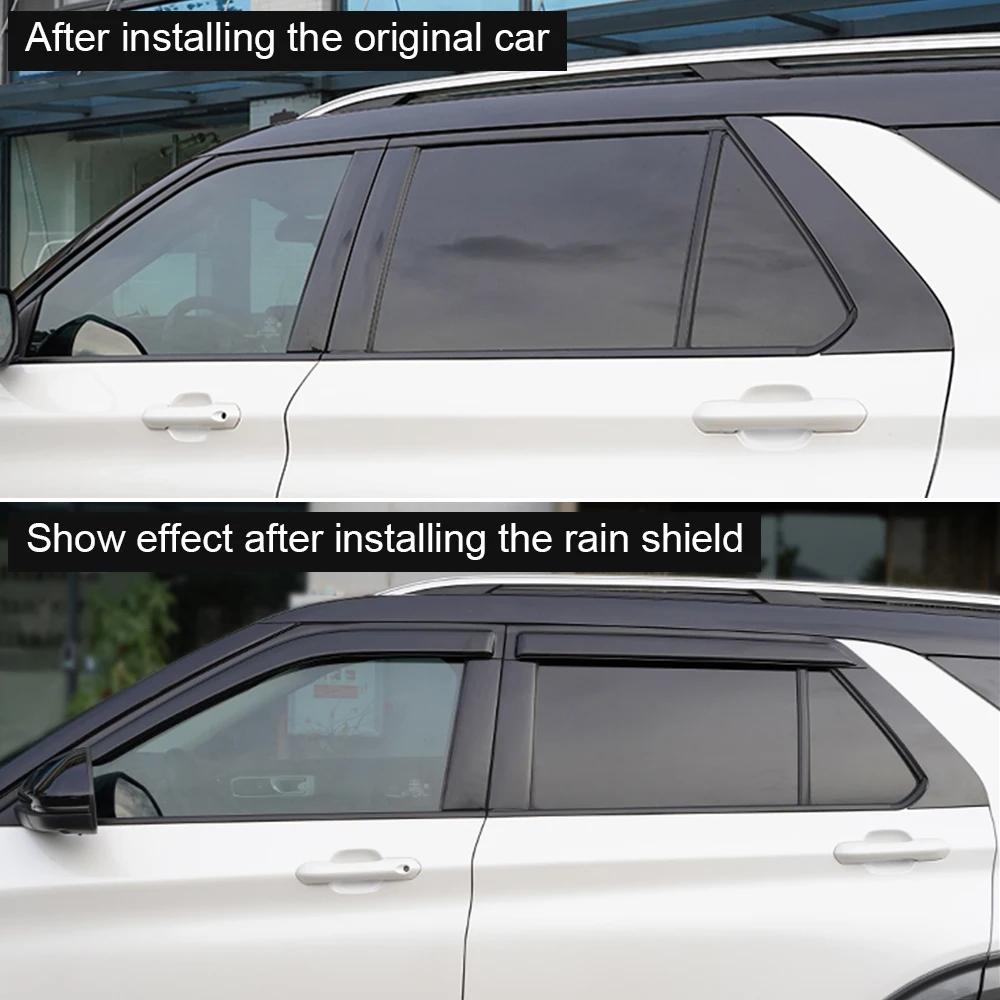 For Ford Explorer 2020 2021 2022 2023 2024 2025 Glossy Black Window Door Column C Pillar Post Cover Trim Stainless Steel Sticker