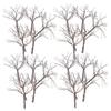 TOPPERFUN Miniature Tree Branches, Set of 20, 4cm Tall, Coffee-Colored Tree Trunk Models with Wire Core, for Micro Landscapes, Dioramas, Dollhouses,