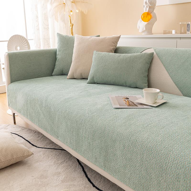 Chenille Non-Slip Sofa Cushion Simple and Light Luxury Sofa Cover Seat Cushions Armrest Cover Towel Four Seasons Universal