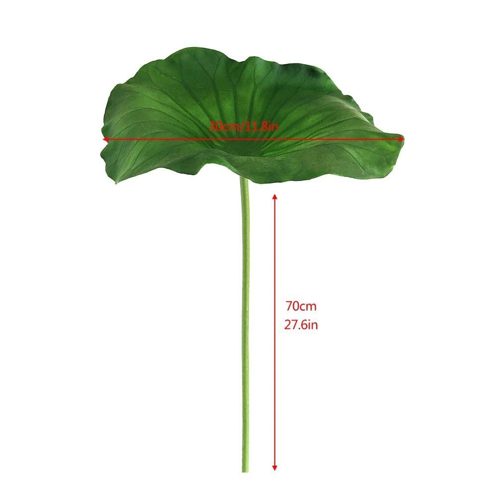 Romantic Artificial Lotus Handmade Fake Lotus Branch Simulation Lotus Leaf  Balcony
