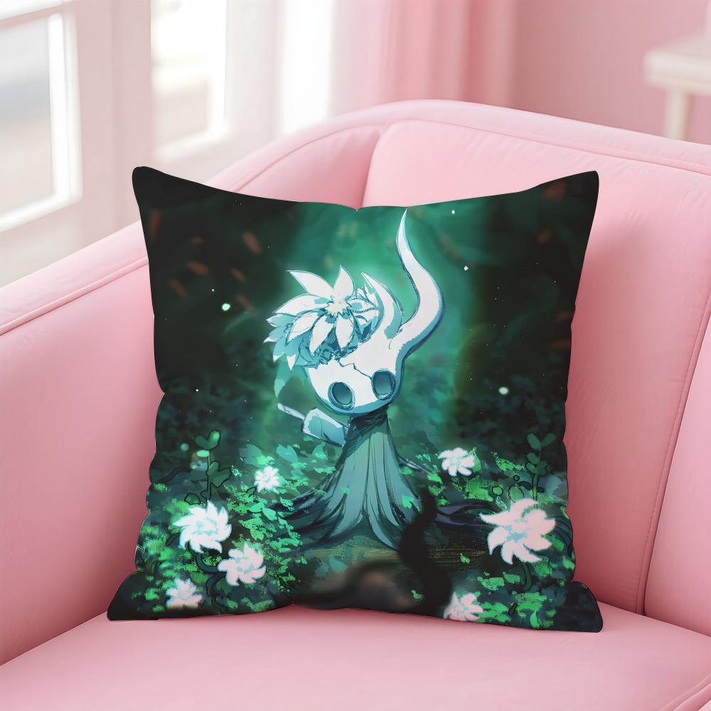 H-Hollow KnightS Cushion Cover Home & Car Multi-Scene Pillow Cover - Reversible, Soft & Durable for Daily Use