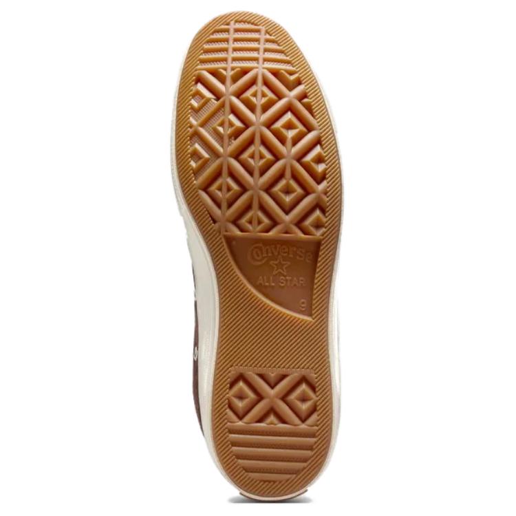 Converse 1970s Comfortable Versatile Thin Sole Non-slip Wear-resistant High-top Skate Shoes Unisex Brown