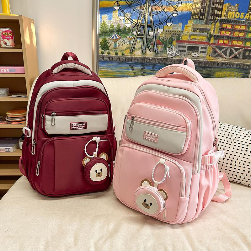 Student Schoolbag Ridge Backpack Women's Lightweight Large Capacity Backpack