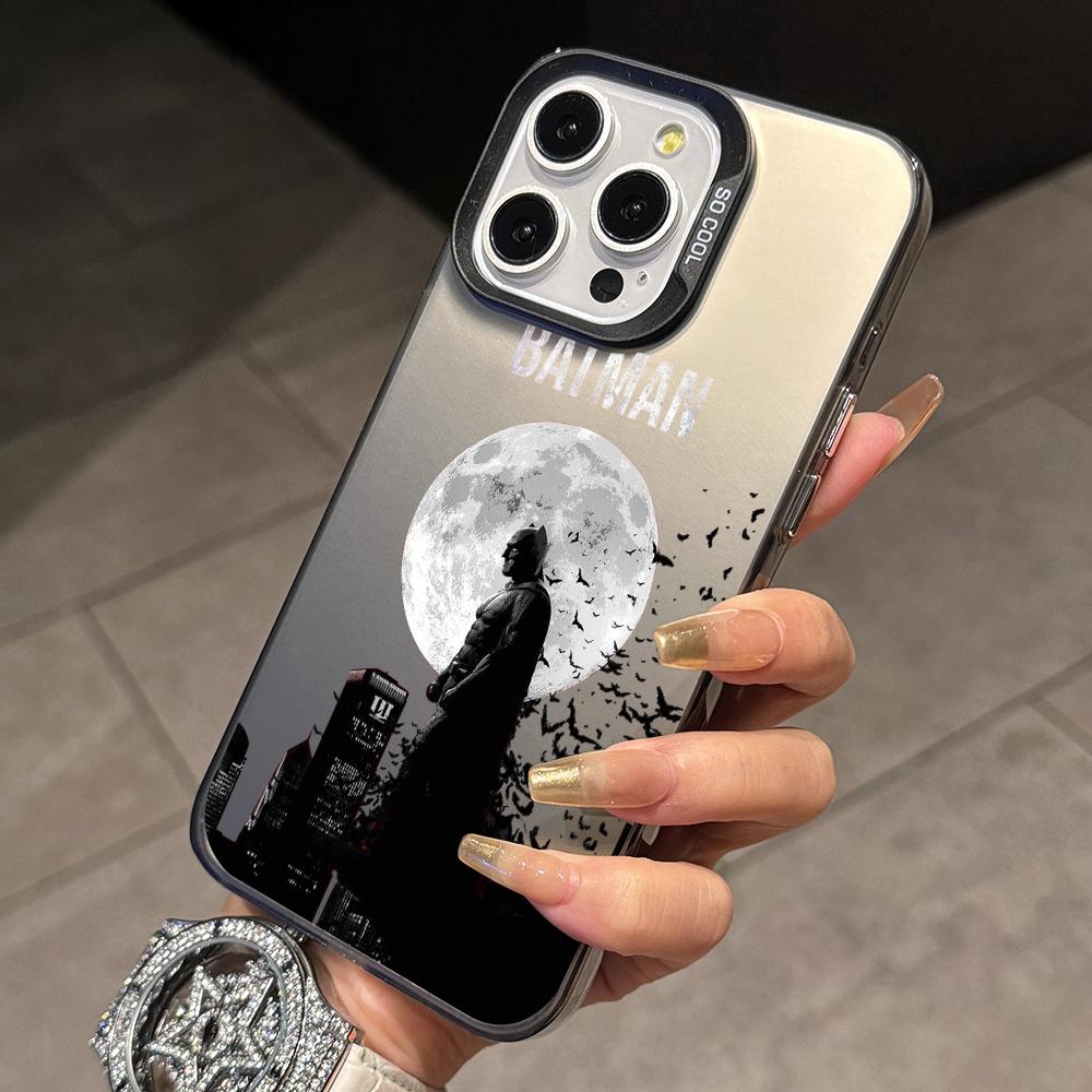 

Cool Bruce B-Batmen Phone Case for iPhone 17 Air 16 16e 15 14 Plus 13 12 11 Pro Max X Xs XR 8 Colorful Silver Hard Cover iPhone17 Pro Max