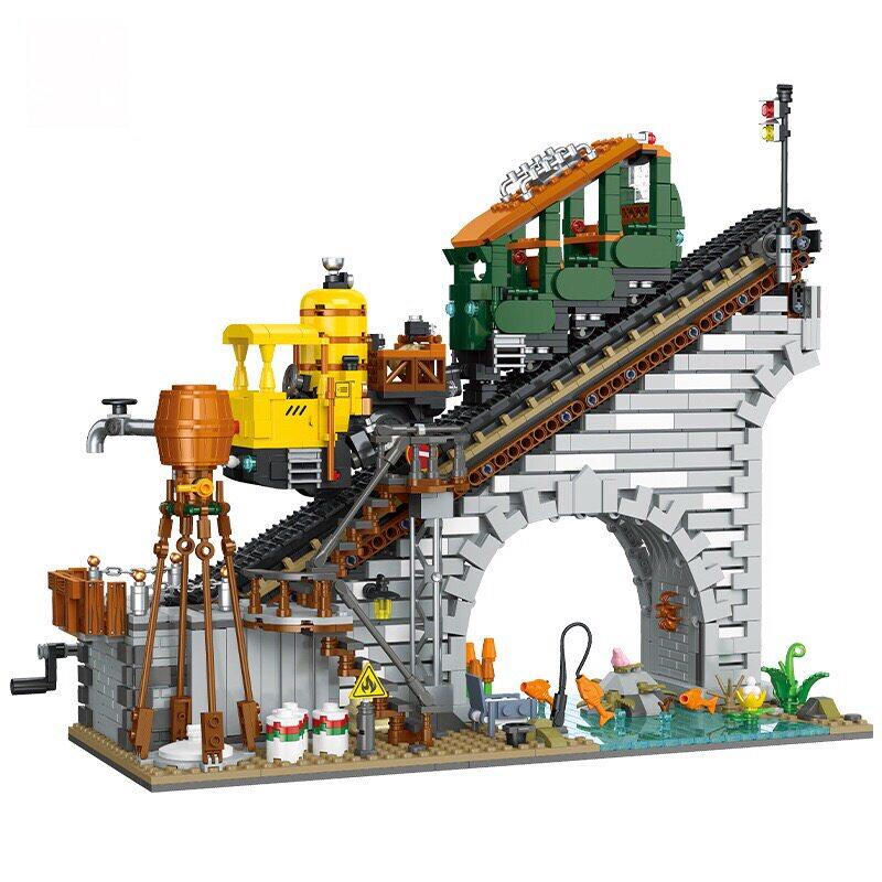 Superior-Grade 1987Pcs Superior-Grade Tracks High-Standard Railway High-Standard Train Construction-Set Top-Grade Assembly-Bricks Superior-Grade Moc 59164