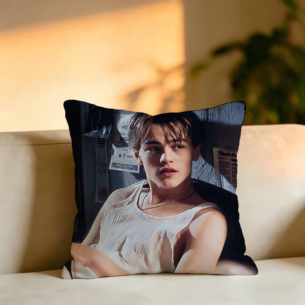 Beliebter Schauspieler Leonardo DiCaprio Kissenbezug Quadratisch Doppelseitig Sofakissenbezug Schlafzimmer Nachttischkissen