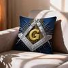 COOL FFreemasonry Symbol Pillow Case Pattern Printed Pillowcase For Living Room Sofa Cushion Cover