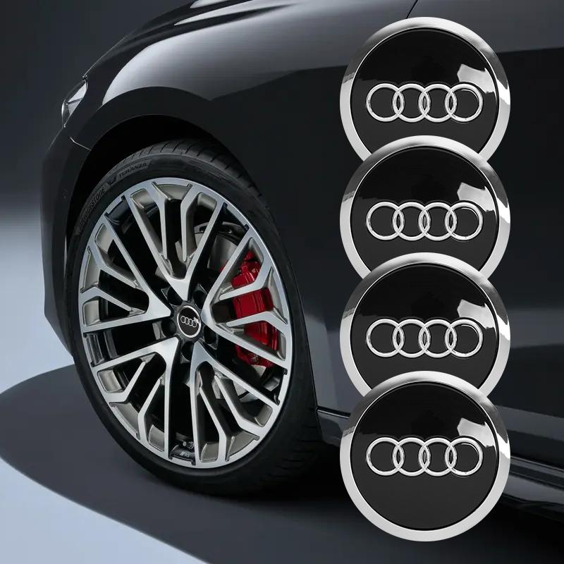 2026 4YGYE 60mm 61mm 69mm 128mm 4Pcs Car Wheel Hub Center Caps Rim Cover Badge For 4YGYE S-Line A3 A4 A6 Q3 Q5 A5 Q7 A1 A8 Q2 Q8 Q4 A4L