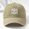 Classic Washed Retro Dog Mom Print Baseball Cap Outdoor Casual Sports Sun Visor Adjustable