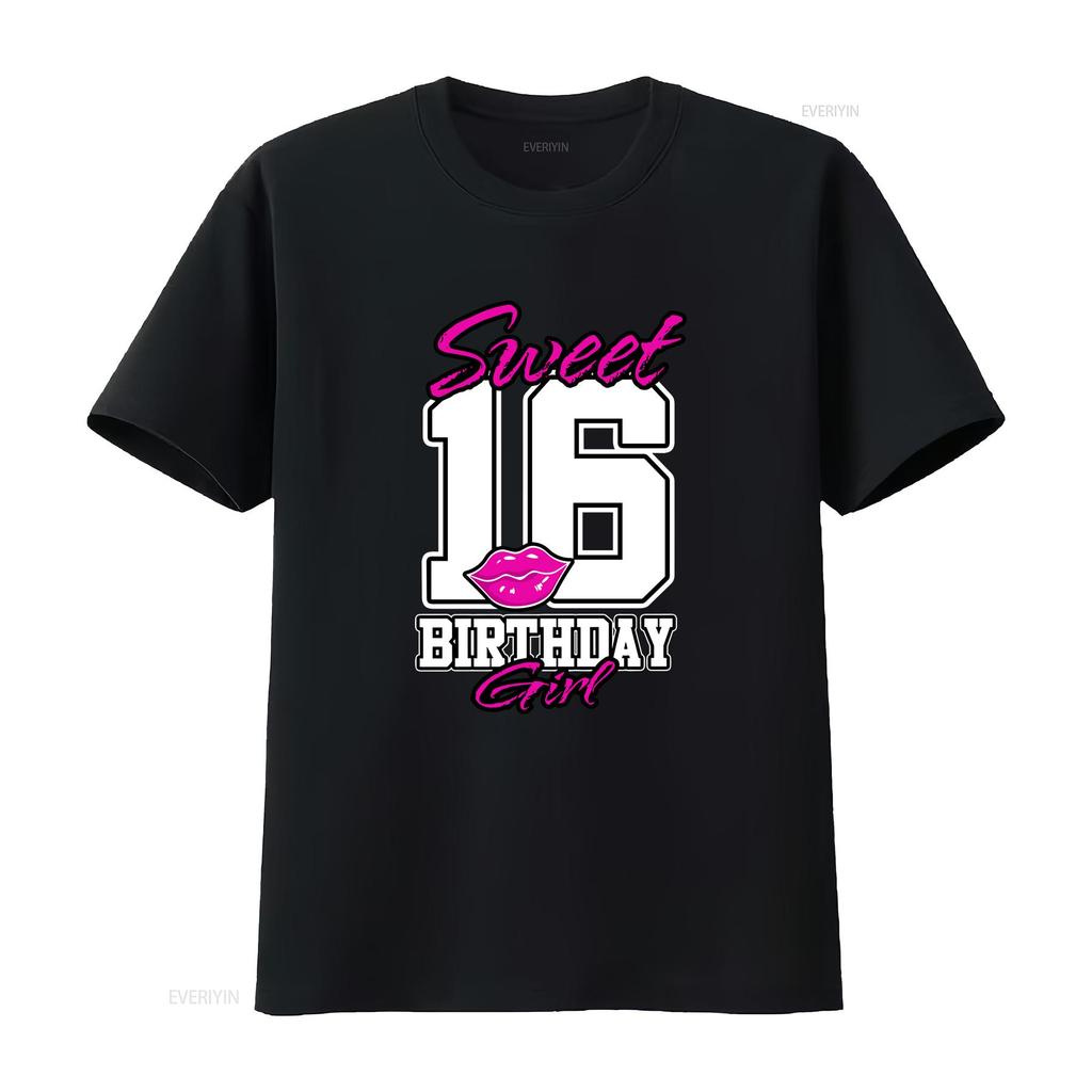 Sweet Sixteen Birthday for T Shirtnagers th B Day shirt vintage Washed Casual Top For Everyday Wear Comfortable Breathable