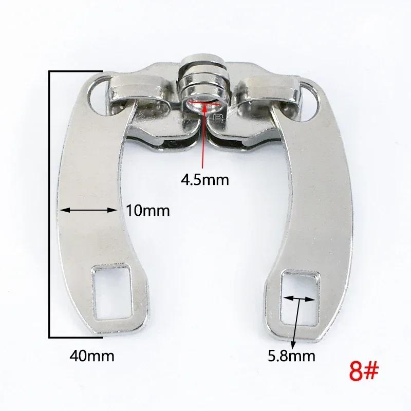 2/4/10Pairs Meetee 5# 8# 10# Nylon Zipper Slider with Lock Hole Suitcase Backpack Anti Theft Zip Head Puller Repair Accessory